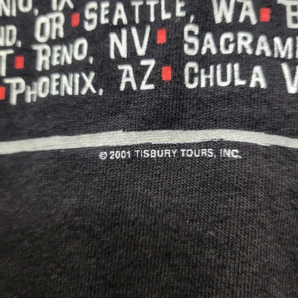 VTG James Taylor &‎ Band 2001 Pullover Tour Tshirt Mens L Double Sided Music USA - Picture 6 of 9